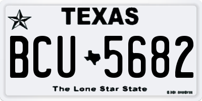 TX license plate BCU5682