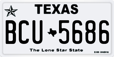 TX license plate BCU5686