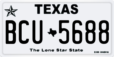 TX license plate BCU5688