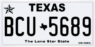 TX license plate BCU5689