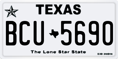 TX license plate BCU5690
