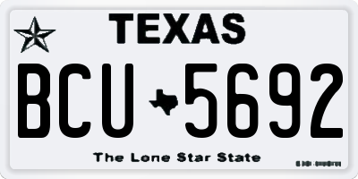 TX license plate BCU5692