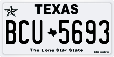 TX license plate BCU5693