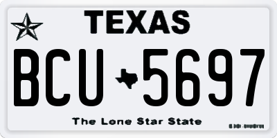TX license plate BCU5697
