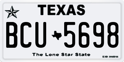 TX license plate BCU5698