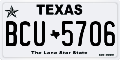 TX license plate BCU5706