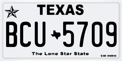 TX license plate BCU5709