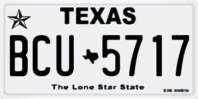 TX license plate BCU5717