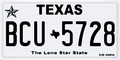 TX license plate BCU5728