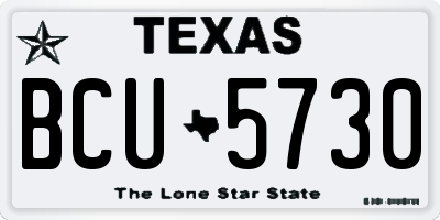 TX license plate BCU5730