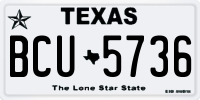 TX license plate BCU5736