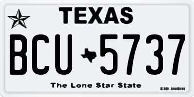 TX license plate BCU5737
