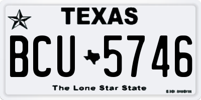 TX license plate BCU5746