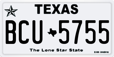 TX license plate BCU5755