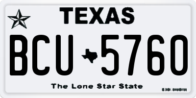 TX license plate BCU5760