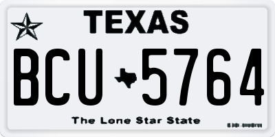 TX license plate BCU5764