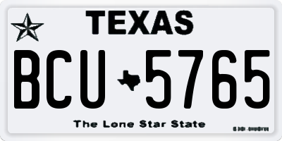 TX license plate BCU5765