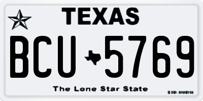 TX license plate BCU5769