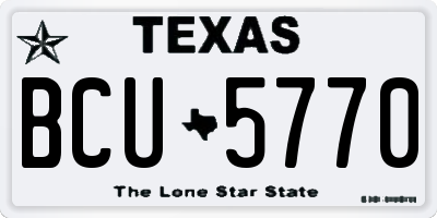 TX license plate BCU5770