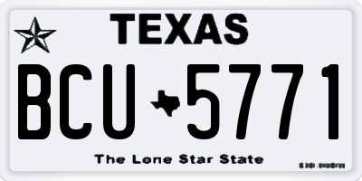 TX license plate BCU5771