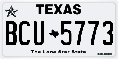 TX license plate BCU5773