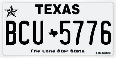 TX license plate BCU5776
