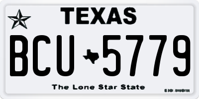 TX license plate BCU5779