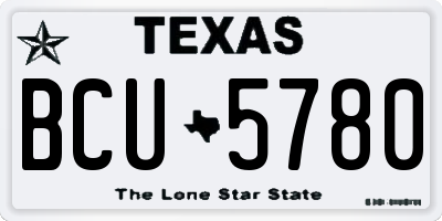 TX license plate BCU5780