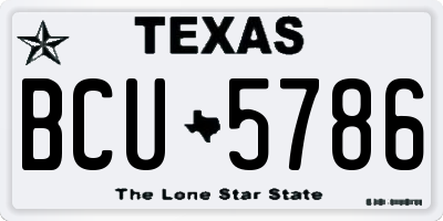 TX license plate BCU5786