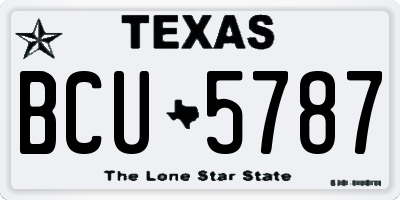 TX license plate BCU5787