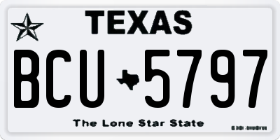 TX license plate BCU5797