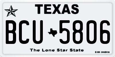 TX license plate BCU5806