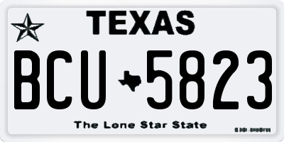 TX license plate BCU5823