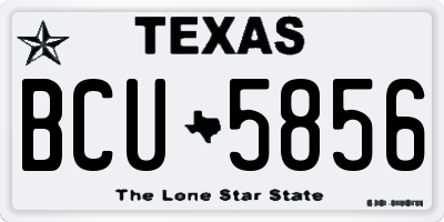 TX license plate BCU5856