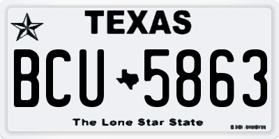 TX license plate BCU5863