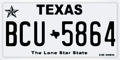 TX license plate BCU5864