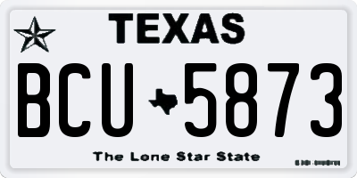 TX license plate BCU5873
