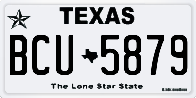TX license plate BCU5879