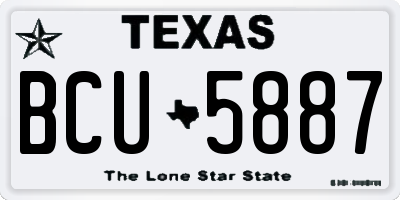 TX license plate BCU5887