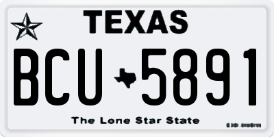 TX license plate BCU5891