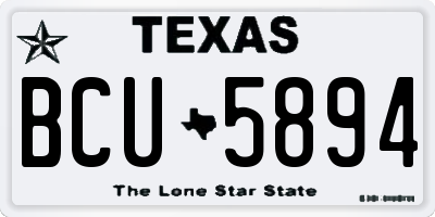 TX license plate BCU5894