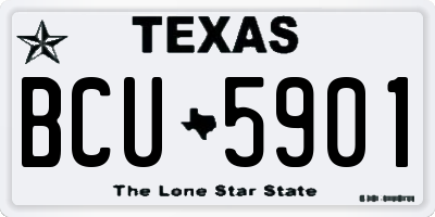 TX license plate BCU5901