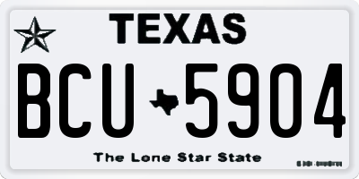 TX license plate BCU5904