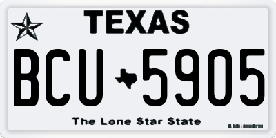 TX license plate BCU5905