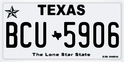 TX license plate BCU5906