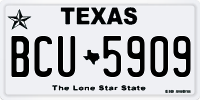 TX license plate BCU5909