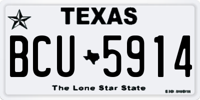 TX license plate BCU5914