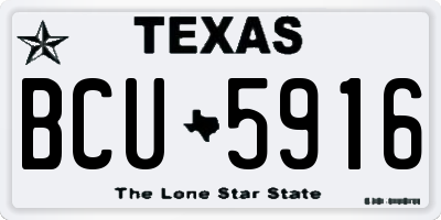 TX license plate BCU5916