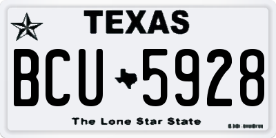 TX license plate BCU5928