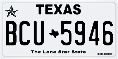 TX license plate BCU5946